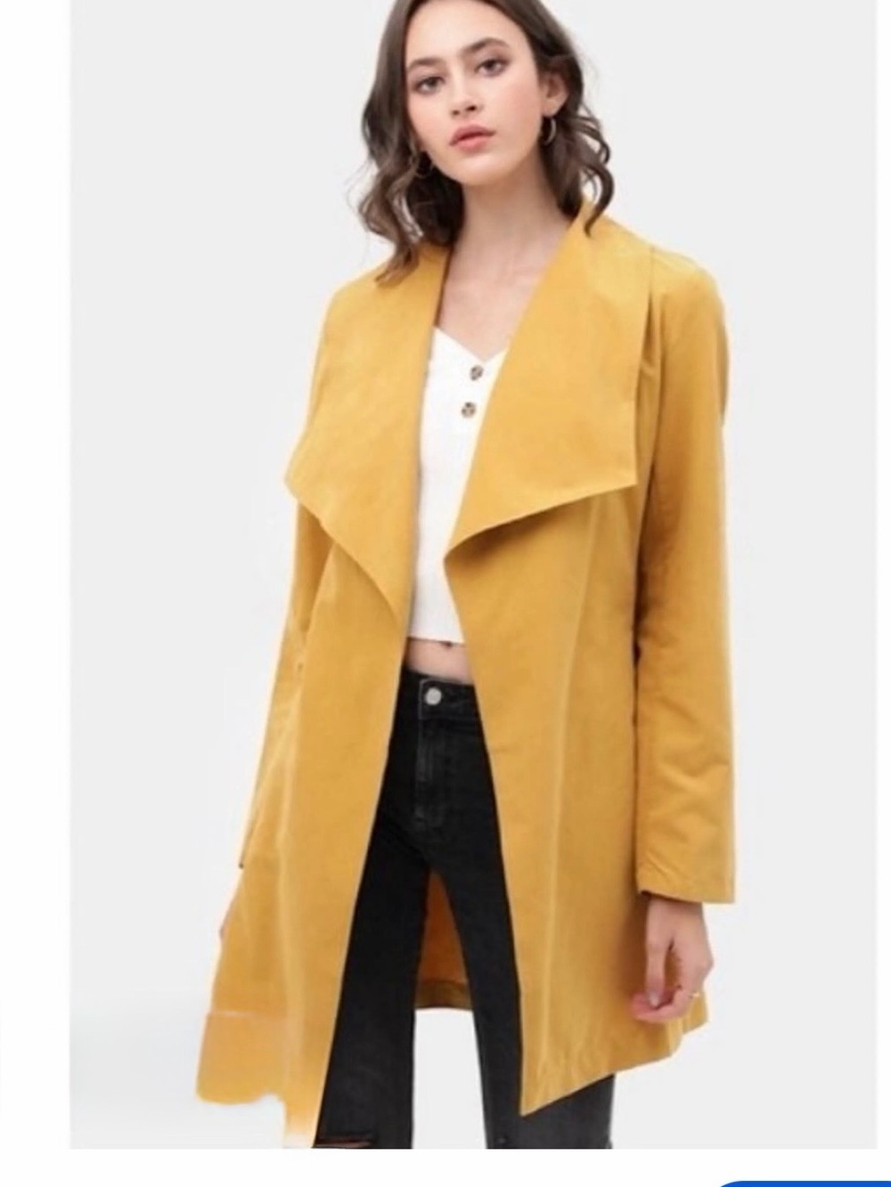 LOVE TREE MUSTARD COLOR TRENCH COAT